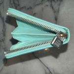 Tiffany & Co. Wallet Sterling Silver Logo Lock & Wrap Around Zipper 8x4 Leather Photo 5