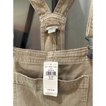 Aerie Werk and Play Denim Short Overalls TAN KHAKI Womens Size XS Photo 4