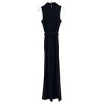 1. State Mock Neck Belted Wide Leg Jumpsuit in Rich Black Photo 3