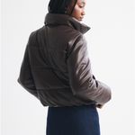 Abercrombie & Fitch Abercrombie Jacket Leather Puffer Photo 3