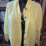 BLANK NYC  yellow XL flowy burton down lightweight shirt Photo 0
