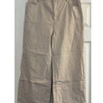 J. McLaughlin Wide Leg Pants Sz 10 High Rise Crop Beige Chino Stretch Career EUC Photo 0