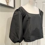 Levi's Levi’s Women’s Size XXXX Large Black Crop Top Puff /Balloon Sleeve New With Tags Photo 2