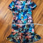 St. John Watercolor Floral Silk Dress Photo 14