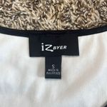 Iz Byer  EUC White Black Trim Flowy Ruffle Sleeve Blouse Sz S Photo 3