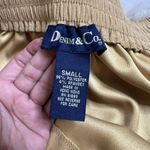 3/$30 Denim & Co Skirt Womens Small Golden Tan Faux Suede Asymmetric Fringe Hem Gold Photo 1