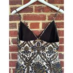 Free People  Queen Of Hearts Mini Dress Womens 6 Jacquard Print Gold Baroque Prom Photo 9