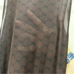 Peppermayo  Brown w/ Black Signature Logo Sheer Maxi Sleeveless Dress Size 8 Photo 13