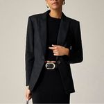 J.Crew NWT Women’s Alexandra Blazer Lined Classic Stretch Linen Blend Black 20 Photo 1
