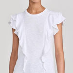 Veronica Beard Verónica Bears Women’s Bea Short Sleeve Ruffle Tee size M Photo 0