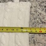 White Cable Knit Tote Bag Magnetic Snap Closure Lined Interior Casual Everyday Photo 5