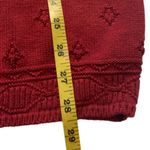 EXPRESS Vintage  Sweater Tricot Burnt Red Cotton Knit Textured Scoop Neck XS NEW Photo 10