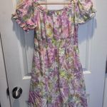 ASTR tie dye pastel off shoulder mini dress Photo 4