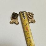 Lot Of 2 Signed Avon Teddy Bear Rhinestone Gold Tone Lapel Tack Pin Photo 3