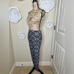 Honey & Lace Soft Stretchy White, Black & Blue Leggings in Size One Size Photo 6