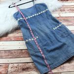 Vintage 1990’s Y2K‎ daisy embroidered denim dress Size L Photo 1