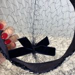 20s Navy Blue Vintage Fascinator Birdcage Mesh Net Velvet Bow OSFA Halloween Photo 3