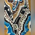 No Boundaries  Y2K Vintage Holographic Sequined Paisley Button Up Bell Sleeve Top Photo 7