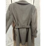 T Tahari  Women's Wool Belted Double Breasted Trench Coat Taupe Size 10 Grey Photo 5