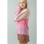 Very J  Color Block Long Sleeve Sweater Photo 2