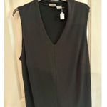 Merona Women's Black Lace V-Neck Sleeveless Dress XXL Knee Length Photo 1