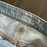 American Eagle  Micro Mini Jean Skirt‎ Womens Raw Hem Size 12 34x14 Button Fly Photo 5