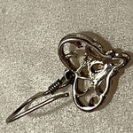 American Vintage Vintage Silver Filigree heart Dangle Earrings Photo 4