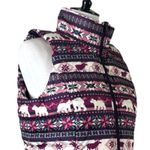 Lands' End Lands’ End New Vest Puffer Down Feather Filled Zip Purple Deer Print Size Small Photo 6