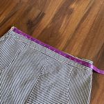 Sandro  Seersucker Navy and White Stripe Mini Skirt 100% Cotton Photo 6