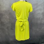 White House | Black Market WHBM Glamgetter‎ Dress Womens Medium Limelight Dopamine Maximalist Stretchy Twee Photo 4