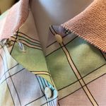 Vintage 70s 80s Castleberry Pastel Pink Blue button Down Banded Bottom 12 Photo 8