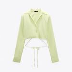 ZARA Satin Effect Crop Shirt (Size M) Photo 1