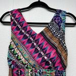 Rabbit Vintage Handkerchief Dress Womens 6 Empire Smocked Waist Artsy Festival Purple Photo 8