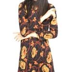 ZARA  70s High Neck Zip Long Sleeve Printed Flounce Tunic Short Stretch Dress Photo 0