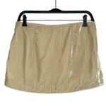 Free People Annalise Velvet Side Cut Out/Slit Mini Skirt 2 in Morning Oat Photo 4