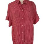MNG Mango Red Striped Shirt Dress (missing belt) Women's Size 2 | 48 Photo 2