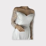 Sherri Hill   51361‎ Off The Shoulder Wedding , Prom Dress SZ 6. Ivory Photo 5