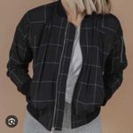 ALBION FIT Women's Black Checkered Bomber Jacket- Size Medium Photo 1