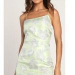 Lulus Asymmetrical Formal Bodycon Mini Dress Light Green Silver Size Large NEW Photo 1