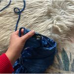 Lulus LULU’S Aerin Blue Satin Pleated Cutout Midi Dress Photo 7