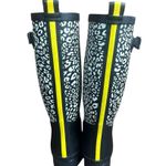 Vera Bradley  Womens Black Rubber Animal Print Camocat Tall Rain Boots Size 8 Photo 7