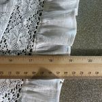 Free People  Ivory Lace Open Back Ruffle Sleeveless Top (1068) Photo 10