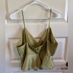 Lulus NWT Lulu’s Olive Green Cropped Dressy Tank Top Photo 2
