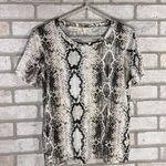 Maje Tonia Python Snakeskin Print Short Sleeve Crewneck T Shirt Size 1 Photo 4