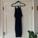MISA Los Angeles  Domino Tie Front Mini‎ Dress Midnight Blue Navy Photo 2
