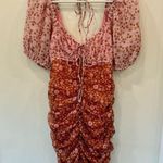 Free People  Tessa Dress Floral Print Mini Dress in Pink and Red Size S Photo 5