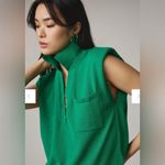 Anthropologie By  Collared Polo Muscle Sweater Tank Shirt Sz M Green Photo 1