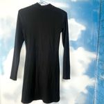 Aritzia Sunday Best ribbed mock neck black long sleeve mini dress Photo 2