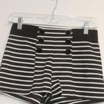 Monteau  Black Pinstripe Shorts Sz M Photo 1