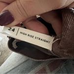 PacSun High Rise Straight Button Fly Raw Hem Rigid Denim Jeans Photo 9